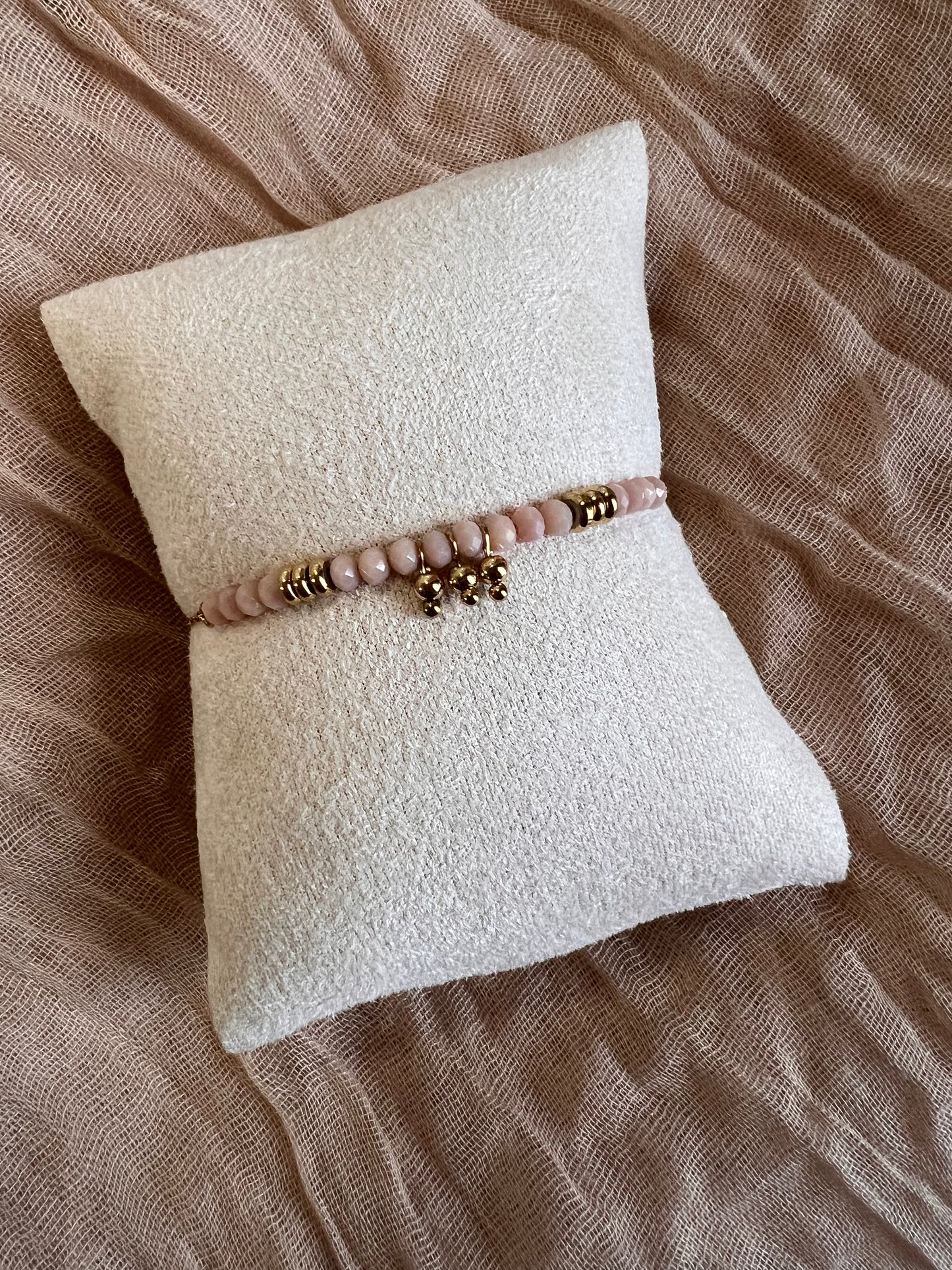 Bracelets Dorés Rose Poudrés