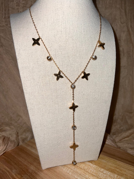 Collier Dorée ou Argentée Etoile en Y