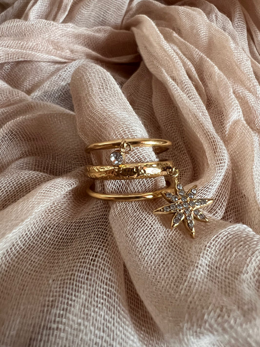 Bague Dorée Ajustable Charm Etoile