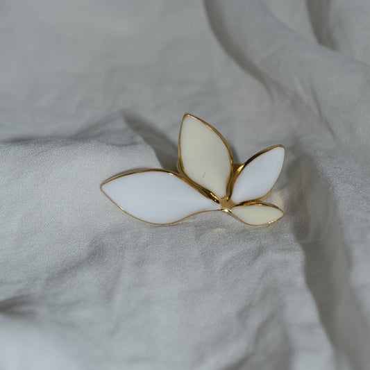 Bague Feuille ivoire