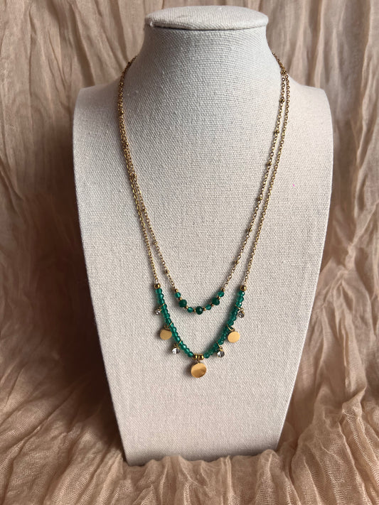 Collier Doré Double Chaine