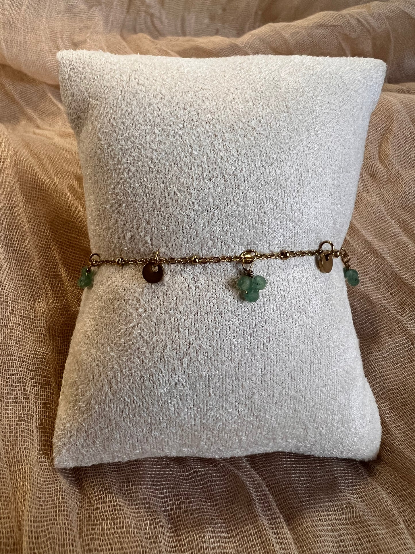 Bracelets Dorés Vert