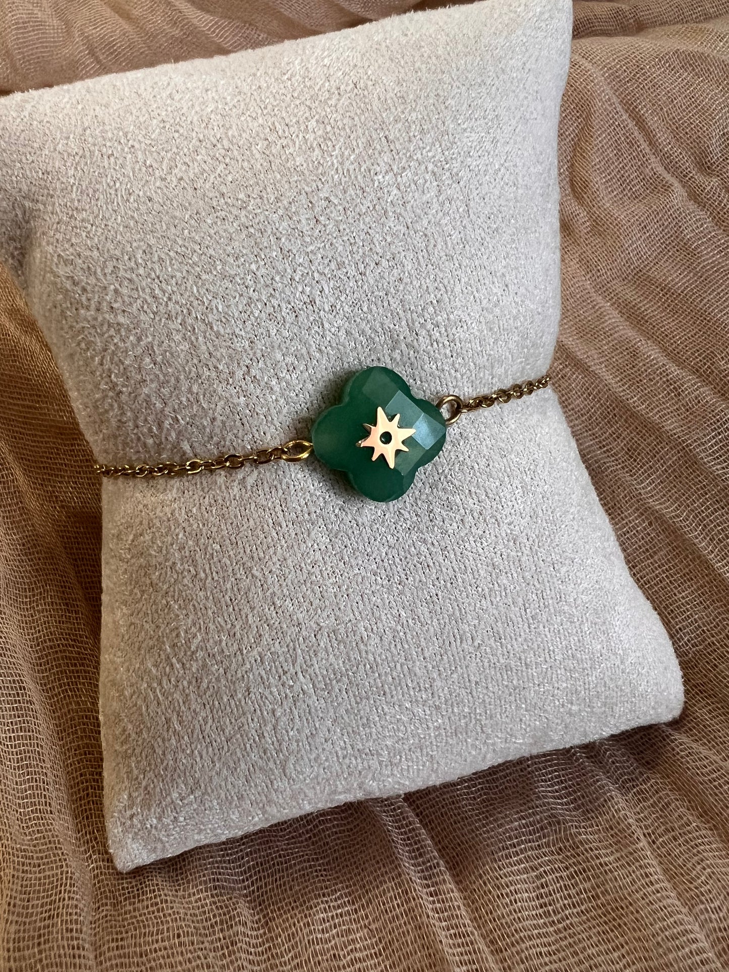 Bracelets Dorés Vert