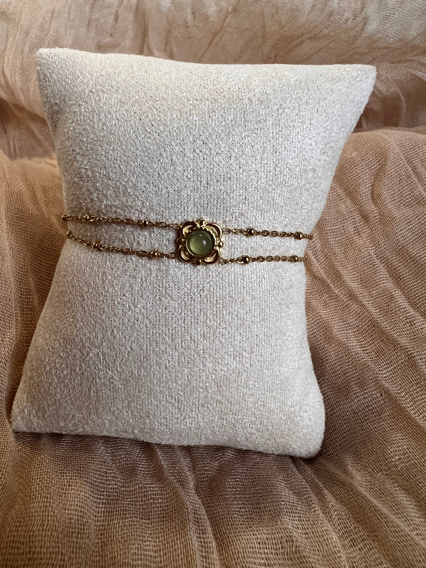 Bracelets Dorés Vert