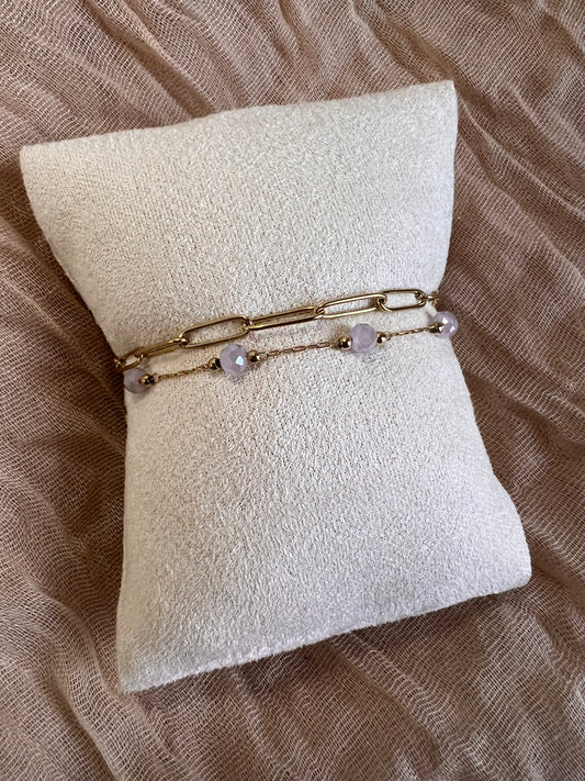 Bracelets Dorés Violet