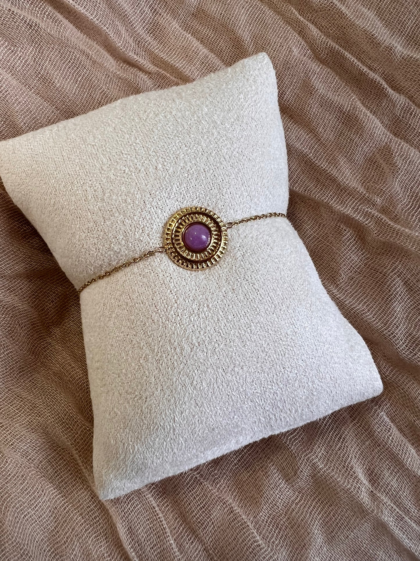 Bracelets Dorés Violet