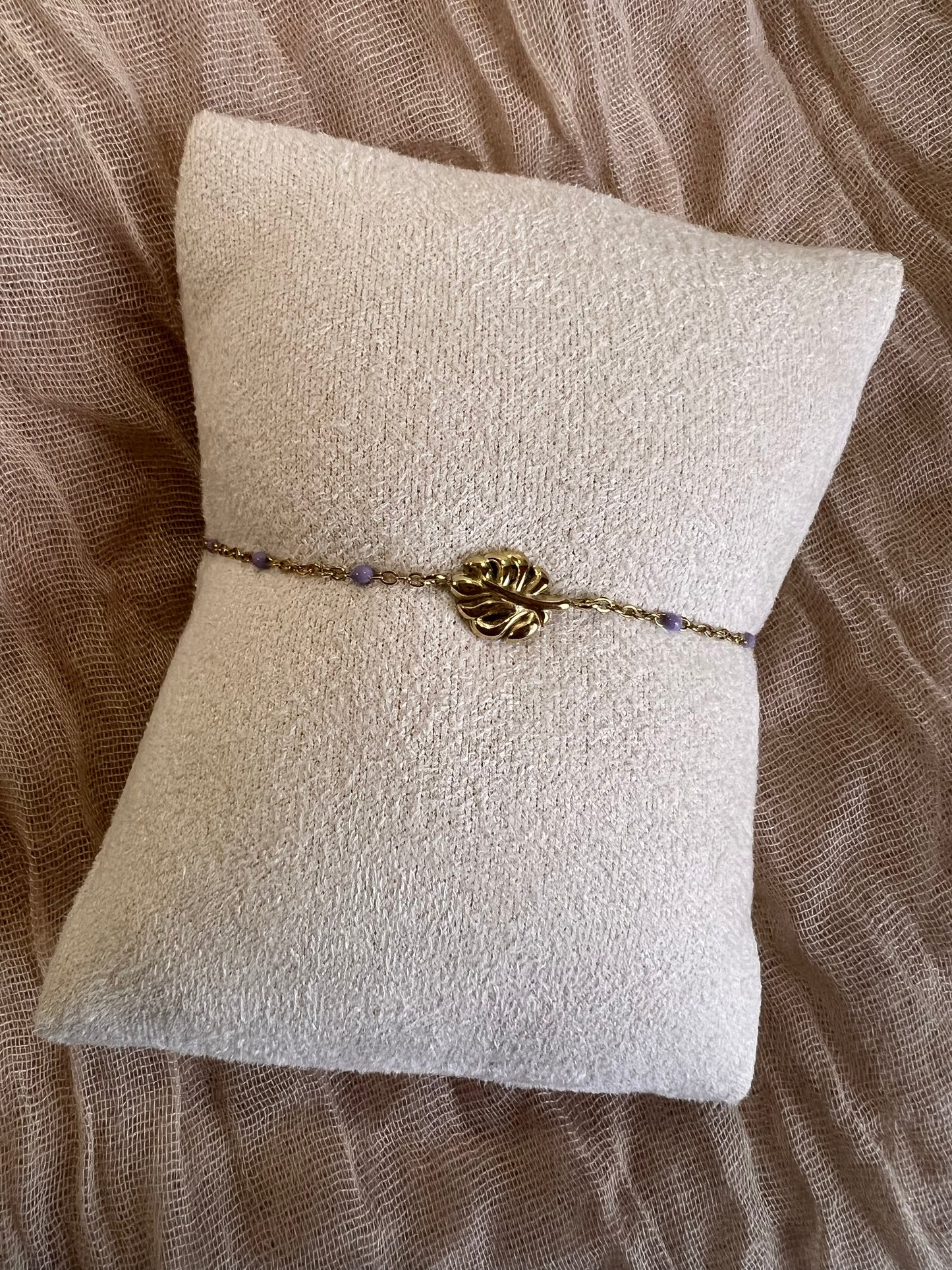 Bracelets Dorés Violet