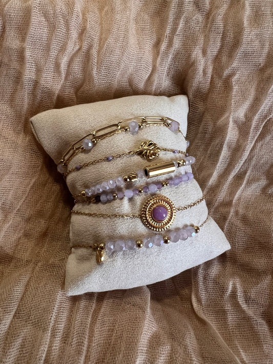 Bracelets Dorés Violet
