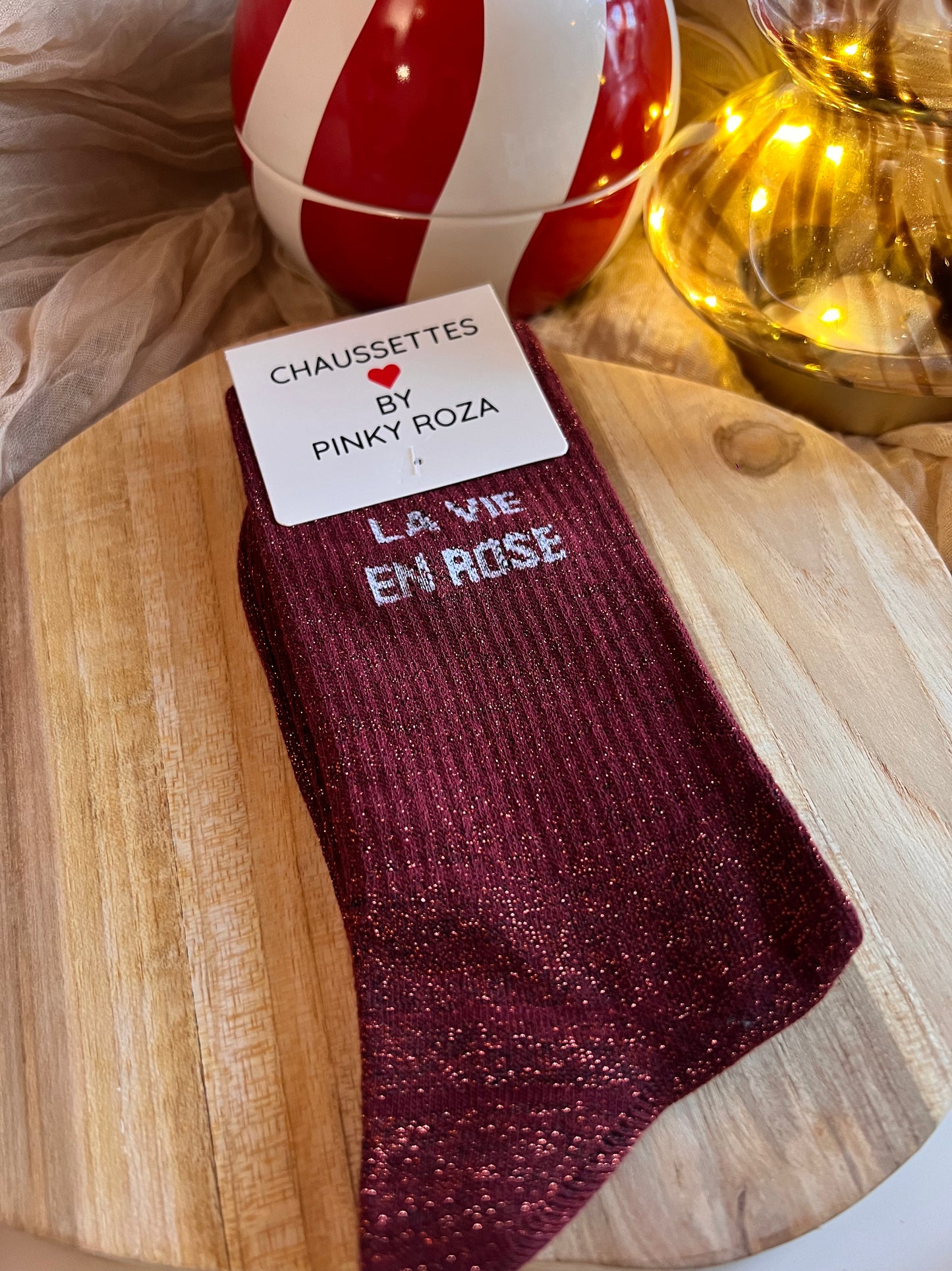 Chausettes à Paillettes - La vie en Rose -