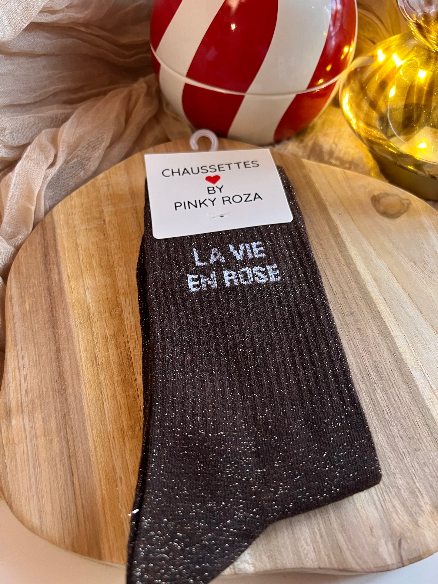 Chausettes à Paillettes - La vie en Rose -