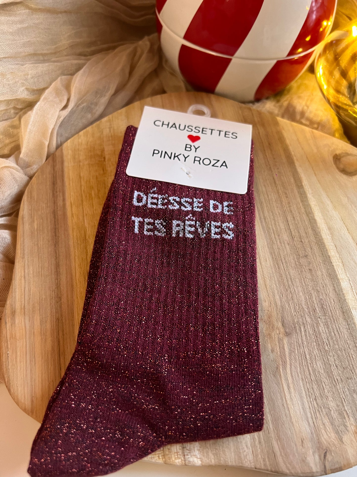 Chaussettes à paillettes - Déesse de tes rêves -