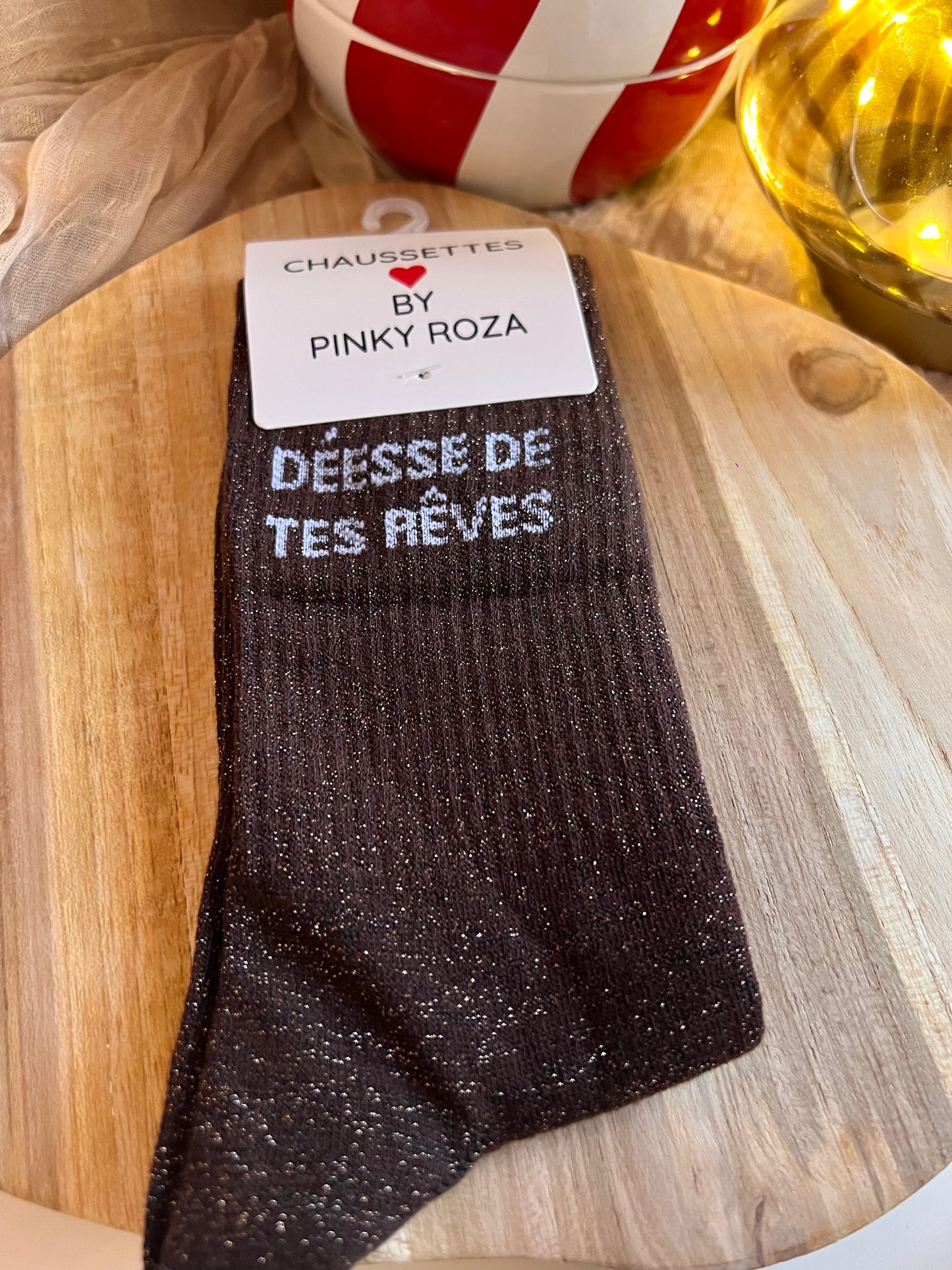Chaussettes à paillettes - Déesse de tes rêves -
