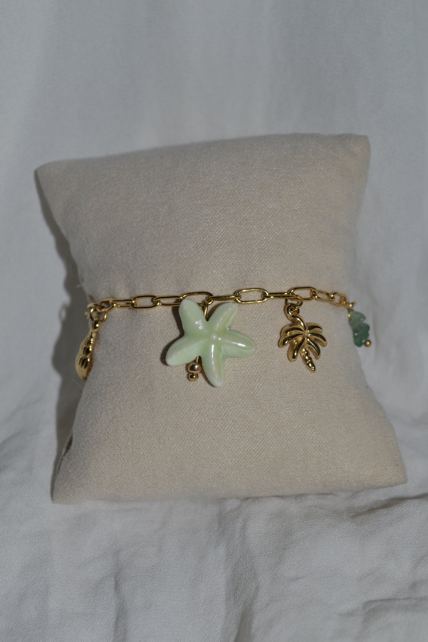 Bracelet breloque de la mer vert